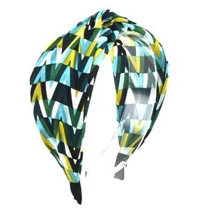 Retro Criss Cross Headband Colorful Plaid Pattern Hair Band Wide Hair Hoop Nwt